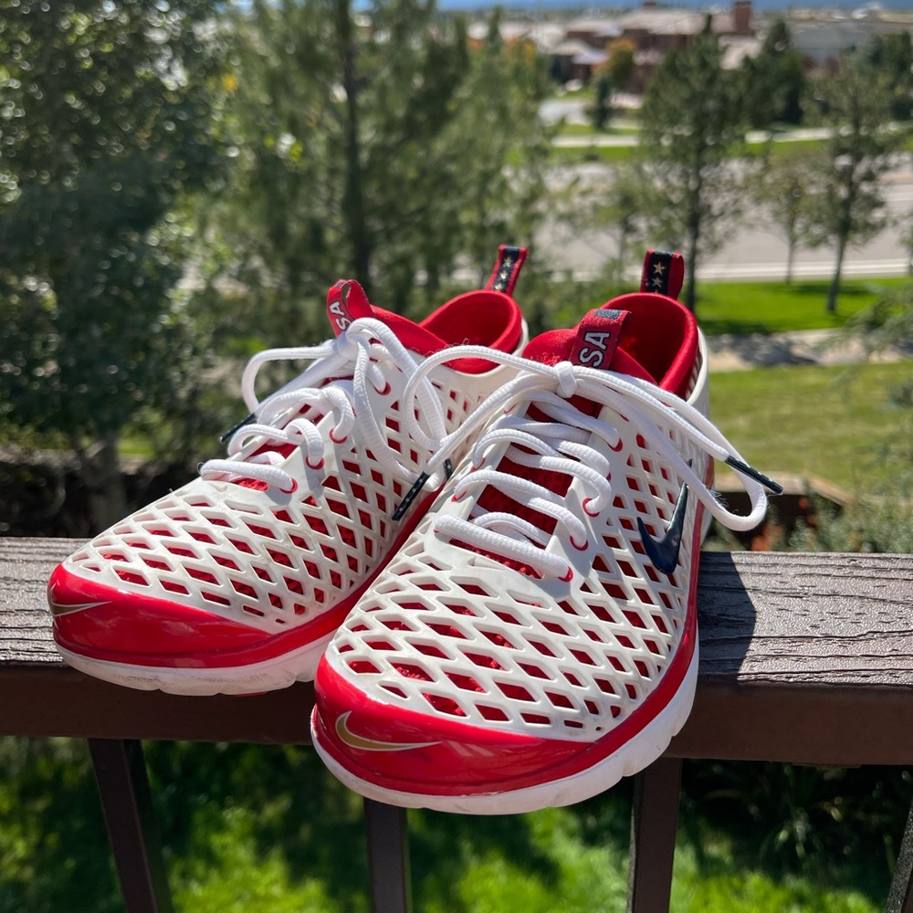 2008 Nike Rejuvenat8 USA Olympic Medal Stand Red & White Sneakers